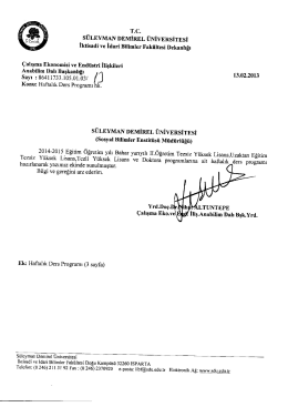 SÜLEYMAN DEMİREL ÜNİVERSİTESİ