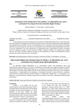 Composition of the Volatile Oils of Two Achillea L. (A. filipendulina