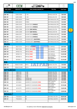 22-solarıs cam krikosu fiyat listesi 2015 mart