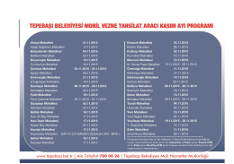 TEPEBıışı BELEDİYESİ ıvıoBİL szNE Tıııısiuır ııııııcı Kıısııvı ııvı