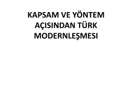 türk modernleşmesinin problemleri