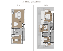 A — Blok / Çatı Dubleksi - Therra Park