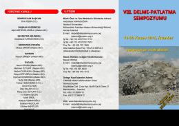 vm. DELM E-PATLATNIA - VIII. Delme Patlatma Sempozyumu