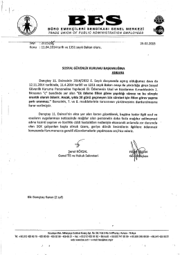 BÜRO EMEKçiLEnisENDiKAsı GENEL MERKEZİ TRADE unıoıv oF