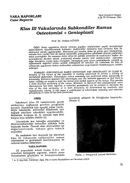 Klass III vakalarında subkondiler ramus