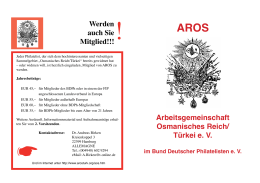 Arbeitsgemeinschaft Osmanisches Reich/ Türkei e. V. Werden auch