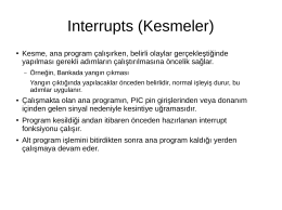 Interrupts (Kesmeler)