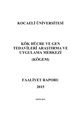 2015 Raporu - Kocaeli Üniversitesi Ar