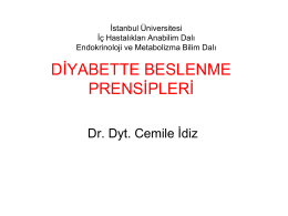 Diyabet ve Beslenme – Dr.Dyt.Cemile İdiz