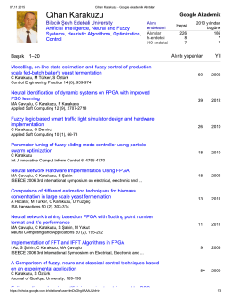 Google Akademik Alıntıları Raporu / Google Scholar Citation Report