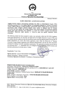 Aksaray &Uuml;niversitesi Rekt&ouml;rl&uuml;ğ&uuml; _Dış llişkiler Oﬁsi