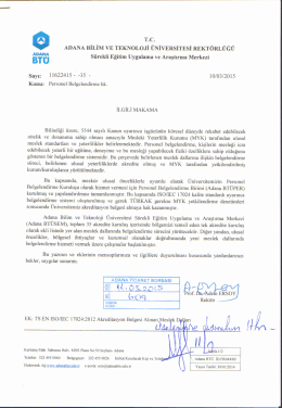 ADANA BİLİM vE TEKNOLOJİ ÜNİVERSİTESİ REKTÖRLÜĞÜ