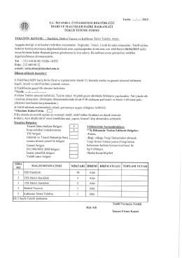 (harddisk,barkod yazıcısı telefon) alımı işi ile