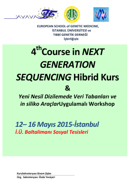 4 Course in NEXT GENERATION SEQUENCING Hibrid Kurs