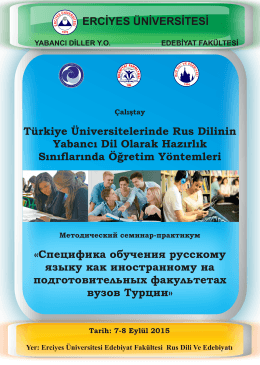 Türkiye Üniversitelerinde Rus Dilinin Yabancı Dil Olarak Hazırlık