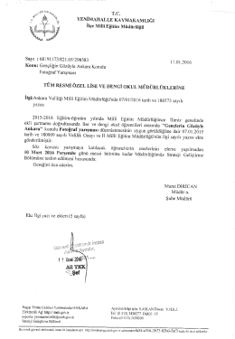 Gen&ccedil;liğin G&ouml;z&uuml;yle Ankara Konulu Fotoğraf Yarışması