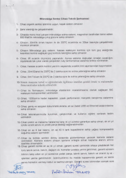 Mikrodalga Sentez Cihazı Teknik Şartnamesi