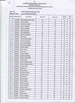 20 - Eğitim Fak&uuml;ltesi - Osmangazi &Uuml;niversitesi