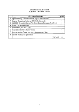sİsTEM / cİHAz ADİ - Çankırı Karatekin Üniversitesi