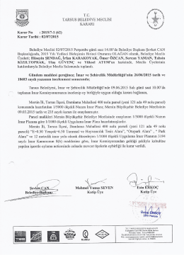 tarsus belediye meclisi kararı