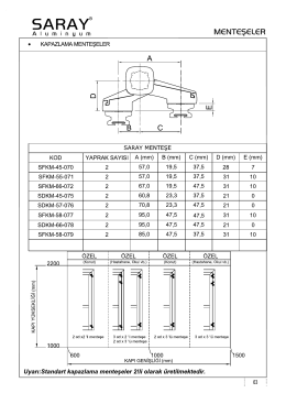 Teknik Detaylar - Saray Aluminyum