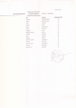 staj ııı hastane ara sınav sonuçları 25.11.2015 17:21:12