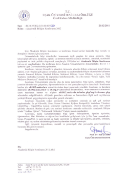 Konferans davet metnini görmek için tıklayınız.