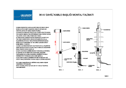 36kV Dahili Kablo Başlıkları Montaj Talimatı