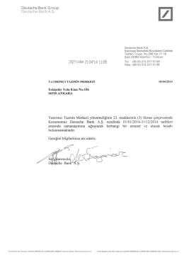 Deutsche Bank A.Ş. YTM Zamanaşımı