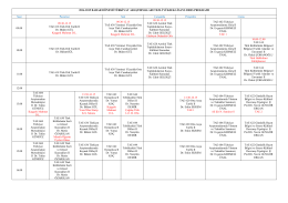 2014-2015 Bahar Dönemi Lisansüstü Programları Haftalık Ders