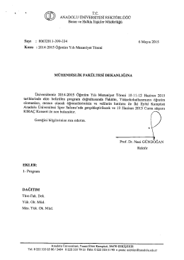 2014-2015 Öğretim Yılı Mezuniyet Töreni