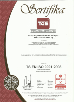 AYTAş AL&ccedil;ı ENERJİ MADEN ve İNŞAAT