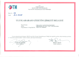 DTM - Uluslararası Gözetim Firması Yetki Belgesi