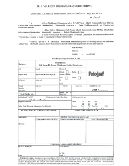 2016 yılı i&ccedil;in bilirkişi başvuru formu