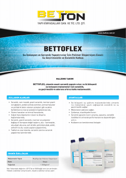 bettoflex  - Betton Yapı Kimyasalları Betton Yapı