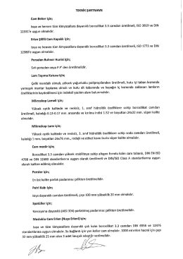 TEKNİK şARTNAME