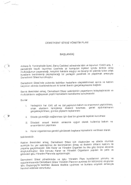 Yonetim Planı - Demetkent Sitesi B Blok Y&ouml;netimi