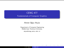 CENG 477 - Fundamentals of Computer Graphics