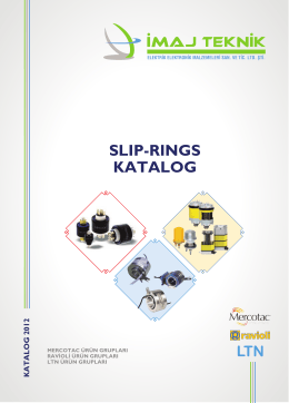SLIP RıNGS katalog kapak.indd - İmaj Teknik Elektrik Elektronik
