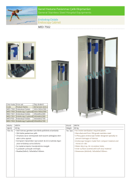 Endoskop Dolabı Endoscopy Cabinet MED 7502