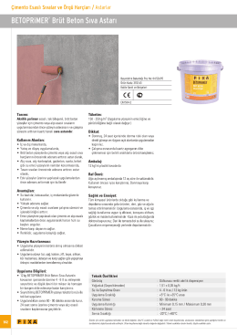 BETOPRİMER&reg; Br&uuml;t Beton Sıva Astarı