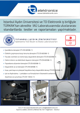 İstanbul Aydın Üniversite-si ve TD Elektronik iş birliğiyle