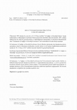 Konferans Duyurusu - Dicle Üniversitesi