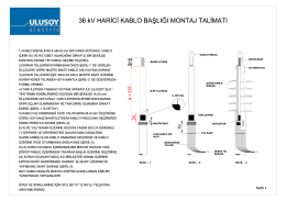 36kV Harici Kablo Başlıkları Montaj Talimatı