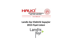 Landis Gyr Elektrik Sayaçlar 2015 Fiyat Listesi