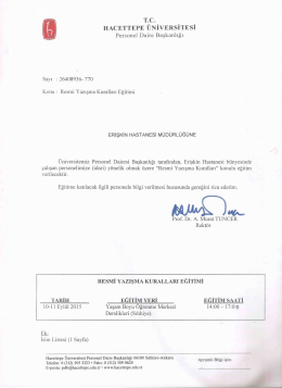 hastane &ccedil;alışanları i&ccedil;in resmi yazışma kuralları eğitimi