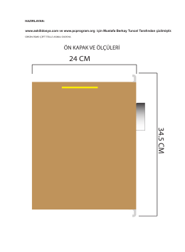 ÖN KAPAK vE ÖLÇÜLERİ