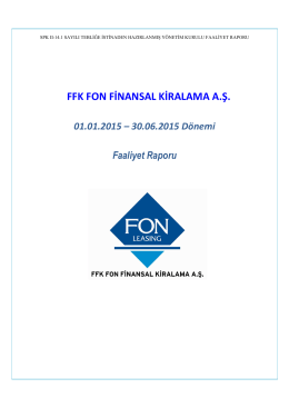 FFK FON FİNANSAL KİRALAMA A.Ş.