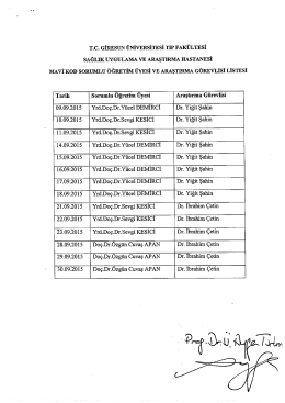 09.09.2015 Yrd.D0ç.Dr.Yüce1DBMİRCİ Dr. Yiğit şahin