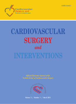 Official Electronic Journal of the Turkish Society of Cardiovascular